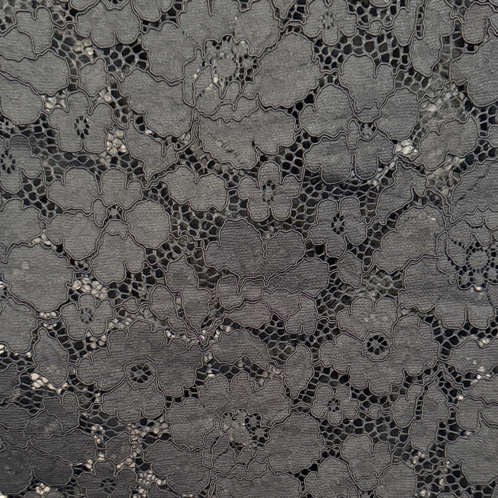 Express Black Lace Button-Up Blouse - Picture 4 of 4